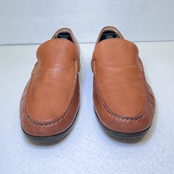 Johnston & Murphy Cresswell Venetian loafer leather cognac shoe men's 8.5 M - Picture 2 of 9
